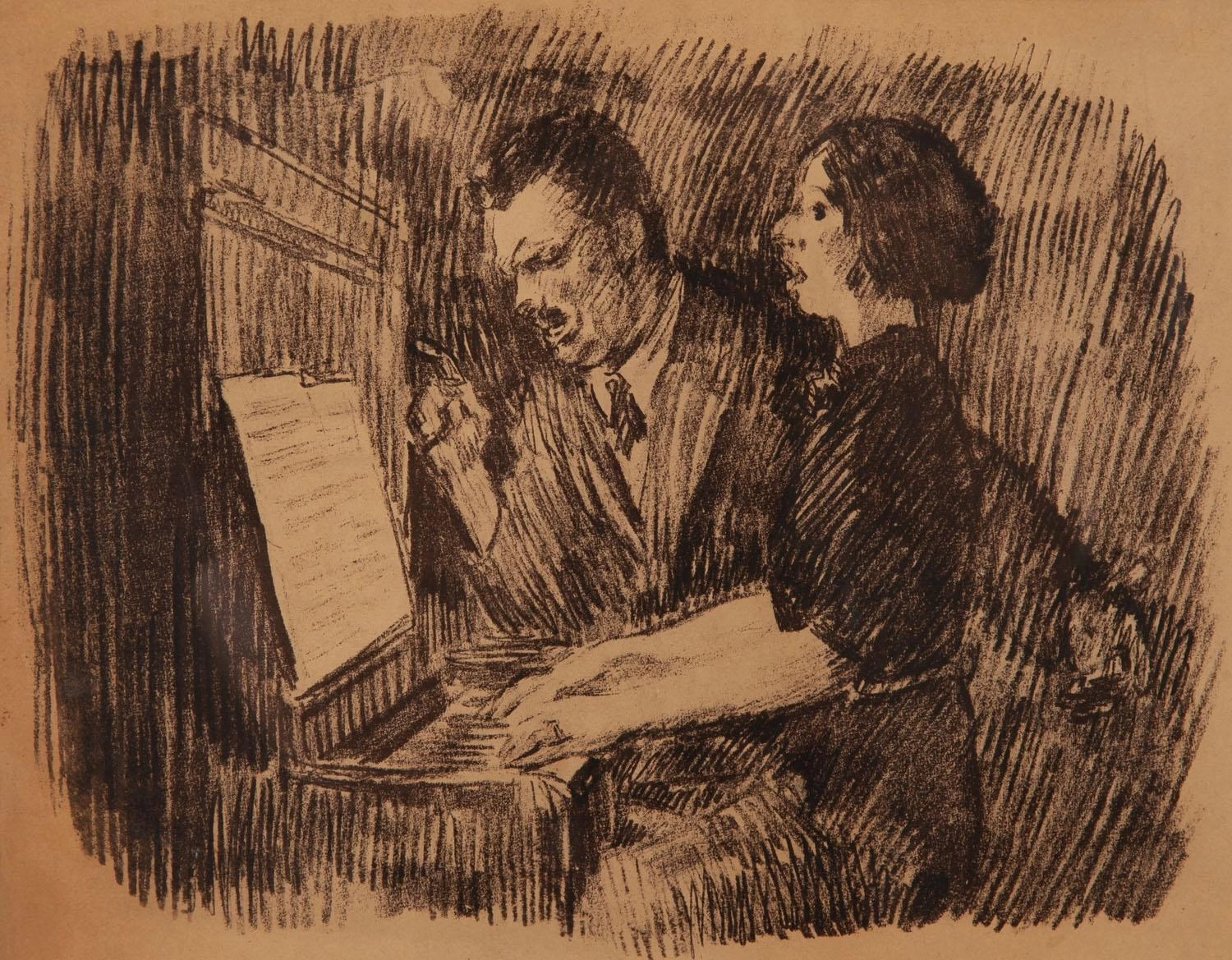 Stanisław Szwarc e Wanda Lataczowa suonano il piano, 1941
